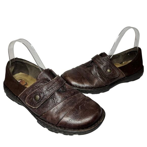 Earth Spirit Size 8 Slip On Round Toe Leather Coni Loafers Shoes Brown Workwear - Picture 1 of 10
